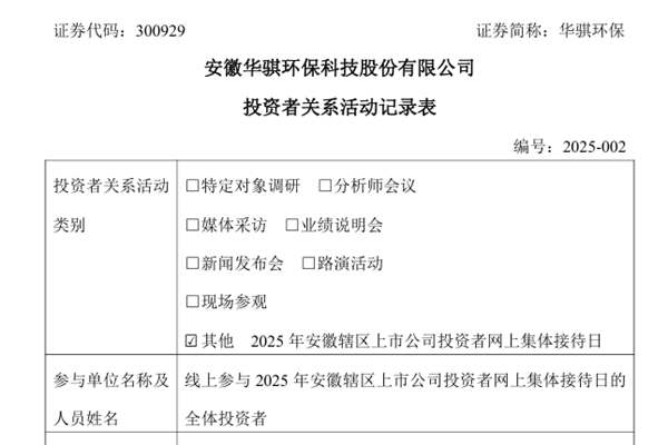 華騏環保：公司儲能箱業務初步打開市場 首批產品已成功交付