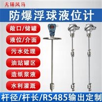 不锈钢浮球液位计磁性投入式变送传感器