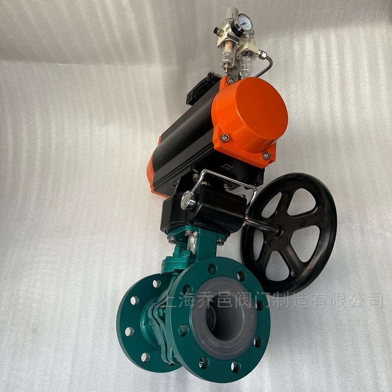 单作用带手轮气动衬PFA球阀