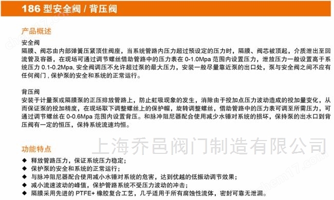 18625-F法兰安全阀/背压阀 PPH法兰安全阀/背压阀18615-F