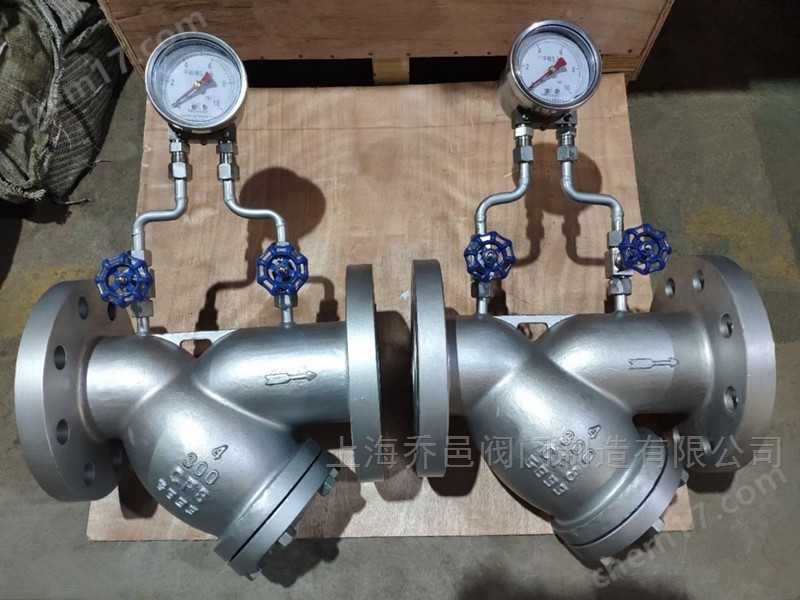 带压差表不锈钢燃气Y型过滤器 燃气Y型过滤器